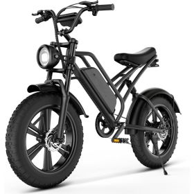 Electric Bike, 20" Ebike with 1500W Brushless Motor/ 48V 18Ah Removable Battery, Up to 32MPH / 68 Miles, 7-Speed Transmission