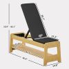 Soozier Wooden Adjustable Weight Bench with Dumbbell Rack, Flat or Incline Workout Bench for Home Gym Weight Lifting, Black
