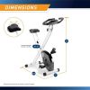 Marcy Foldable Upright Exercise Bike with Adjustable Resistance for Cardio Workout & Strength Training