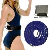 4M Swimming Belt Adjustable Swim Training Resistance Elastic Belt Exerciser Safety Swimming Belt Swim Tether Elastic Rope Band