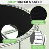 Large Outdoor Trampoline for and Adults 12/14/16 FT Trampoline With Basketball Hoop Jump Gym Elastic Bed Protector Tramboline