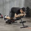 Soozier Foldable Ab Machine Workout Bench Abdominal Cruncher Resistance Bands