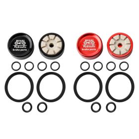 Bike Hydraulic Brake Caliper Piston And Seal Kit For XT M785 / M8000 / SLX675 / ForXTR M9020 Road Bicycle Brake Parts Brake Pads (Color: Red)