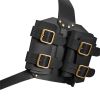 Medieval Retro Sword Shoulder Back Sheath Frog Holder for Adult Men Warrior Costume Rapier Leather Buckle Holster