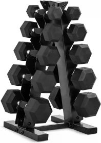 Dumbbell Dumbbell Set With Rack | Multiple Options in 150lbs and 210lbs Weights Large Fitness Equipment Body Building Sports (Color: Confort Grip Handles)
